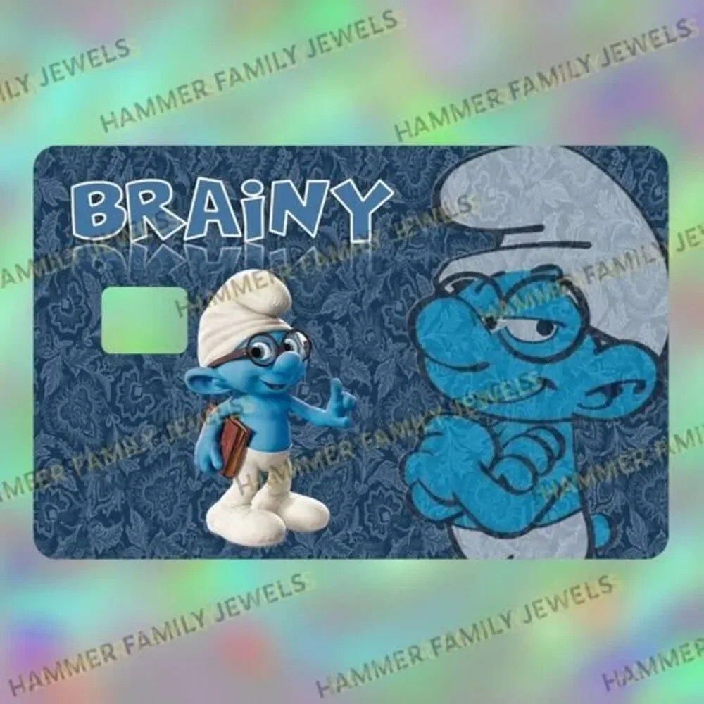 Brainy Smurf Card Decal